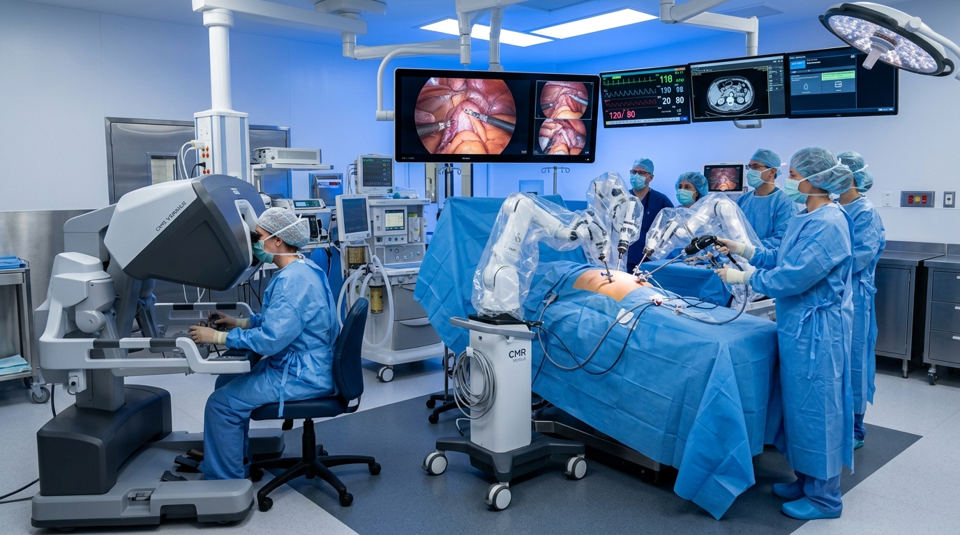 Specialist Surgical Team Performing Pancreatic Surgery at Gujarat Gastro and Vascular Hospital